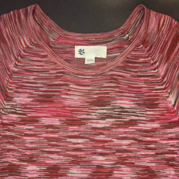Vintage The Bay, light weight knit midi Moschino style tshirt dress. Pink/Red XS - Picture 3 of 6